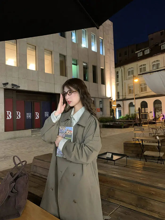 イギリス風 ルーズフィット トレンチコート - LUMIYUMI