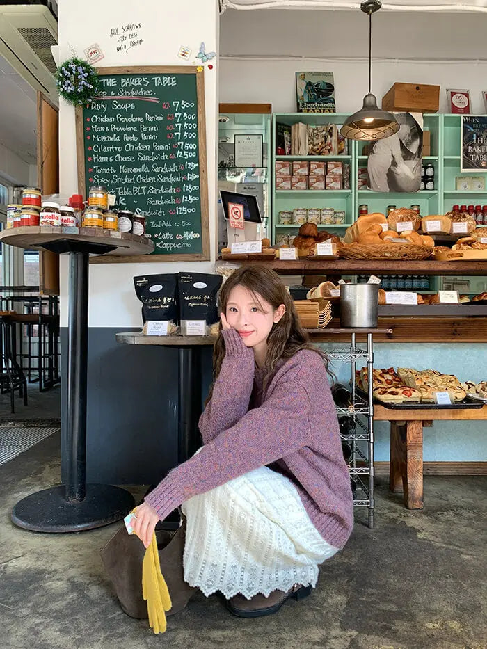 ゆったり シンプル カラーネップ セーター - LUMIYUMI