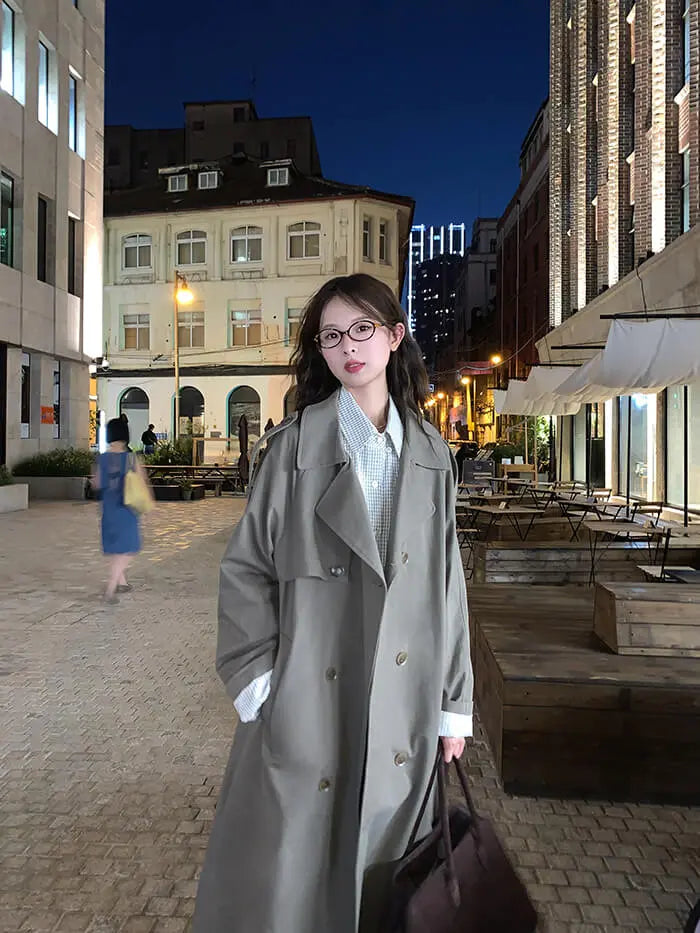 イギリス風 ルーズフィット トレンチコート - LUMIYUMI