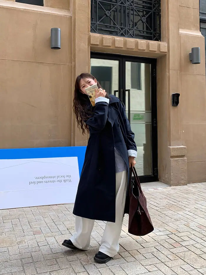 イギリス風 ルーズフィット トレンチコート - LUMIYUMI