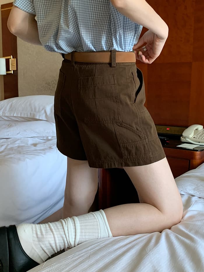 ヴィンテージ風 カーゴ ショートパンツ LUMIYUMI