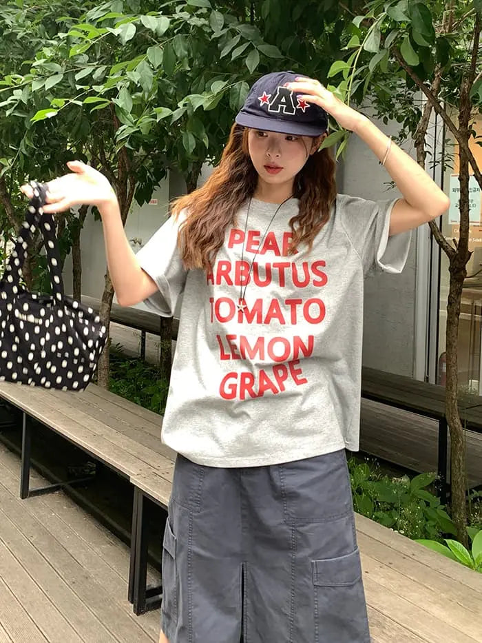 アメカジ ロゴプリント ゆるTシャツ LUMIYUMI