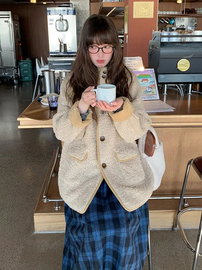 リバーシブル フード付き ボアブルゾン LUMIYUMI