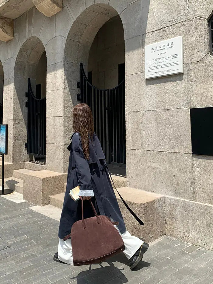 イギリス風 ルーズフィット トレンチコート - LUMIYUMI