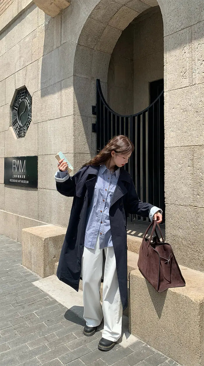 イギリス風 ルーズフィット トレンチコート - LUMIYUMI