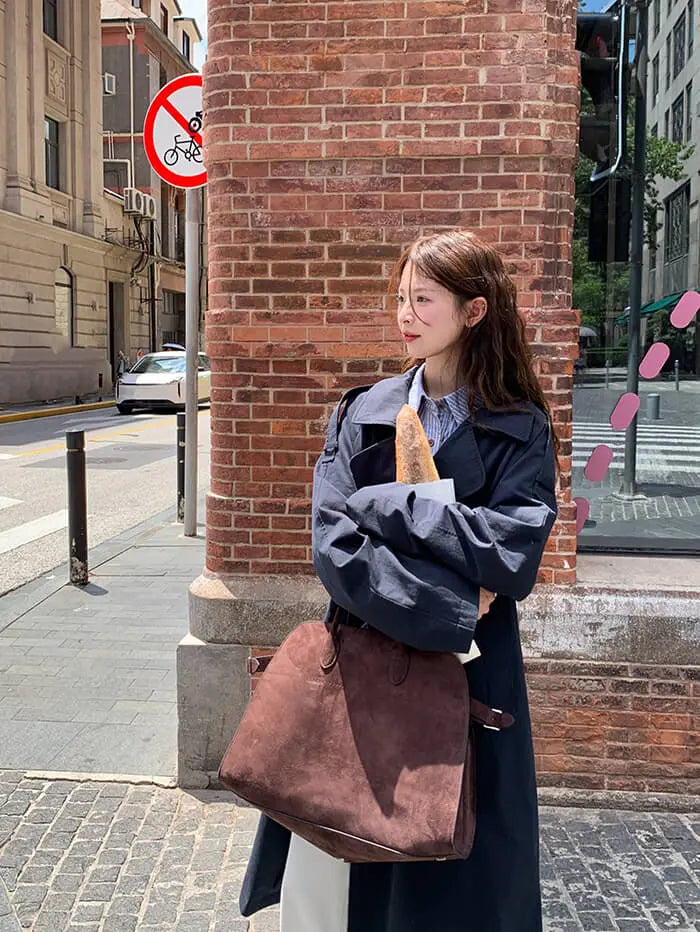 イギリス風 ルーズフィット トレンチコート - LUMIYUMI