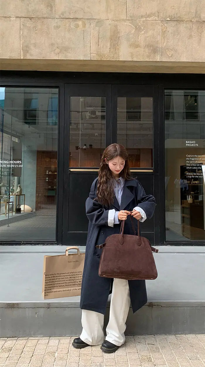 イギリス風 ルーズフィット トレンチコート - LUMIYUMI