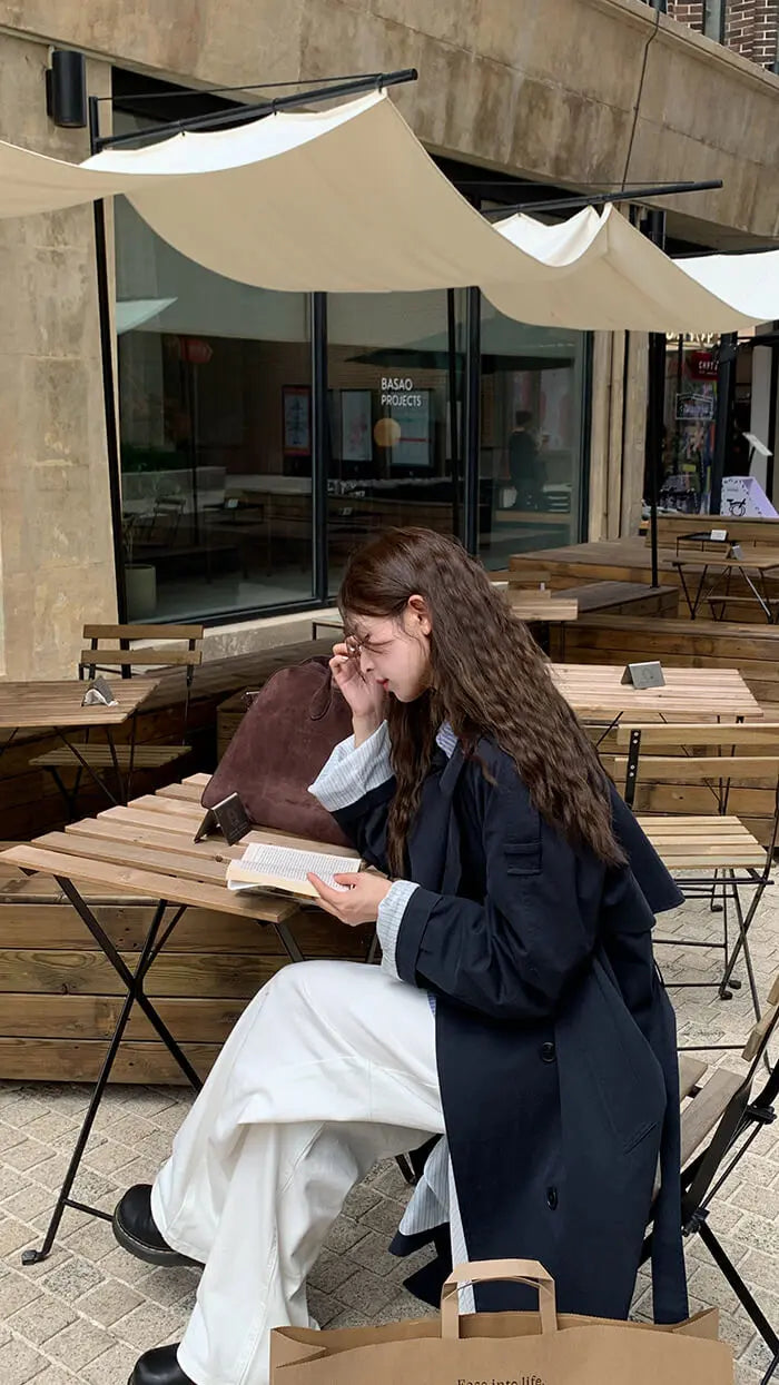 イギリス風 ルーズフィット トレンチコート - LUMIYUMI