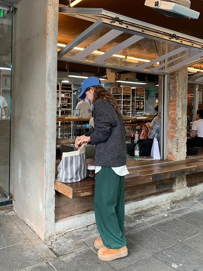 ゆったり シンプル カラーネップ セーター - LUMIYUMI