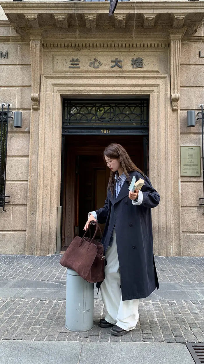 イギリス風 ルーズフィット トレンチコート - LUMIYUMI