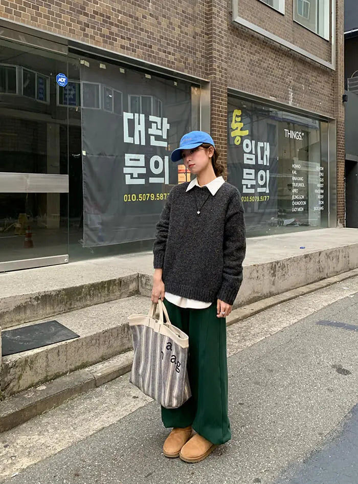 ゆったり シンプル カラーネップ セーター - LUMIYUMI