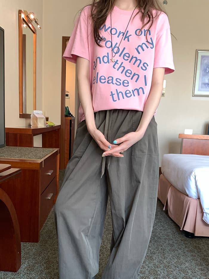 ロゴプリント カジュアル ゆるTシャツ LUMIYUMI