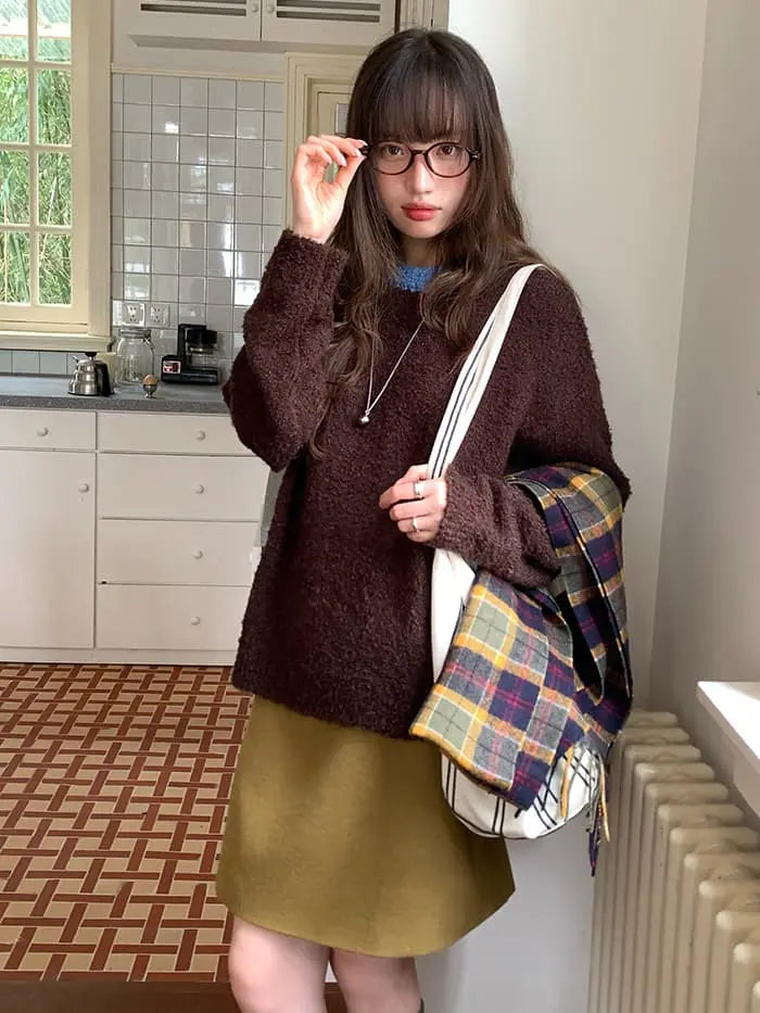 サイドボタン ハイウエスト ミニスカート LUMIYUMI