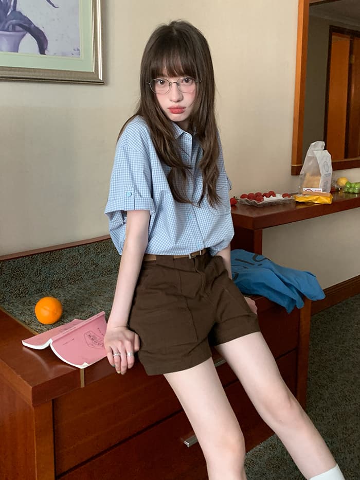 ヴィンテージ風 カーゴ ショートパンツ LUMIYUMI
